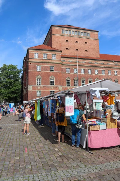 Kiel Německo Srpna 2020 Trh Veřejnými Látkami Německu Během Pandemie — Stock fotografie