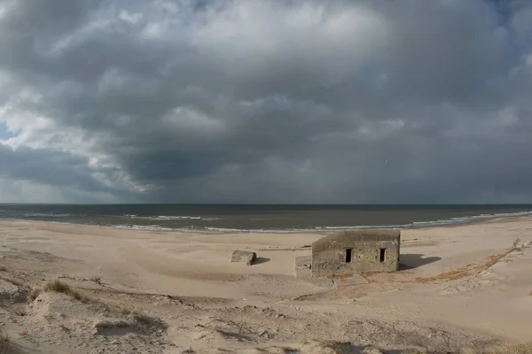 Ett Soligt Landskap Vacker Och Lugn Sandstrand — Stockfoto