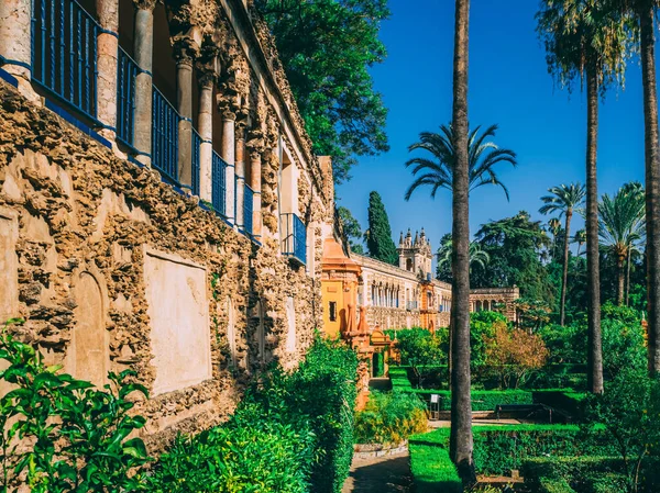 Hermosos Jardines Increíbles Alcázar Real Sevilla España — Foto de Stock