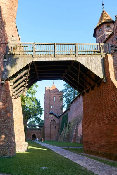 Fragmento Castelo Malbork Perto Cidade Malbork Polônia — Fotografia de Stock