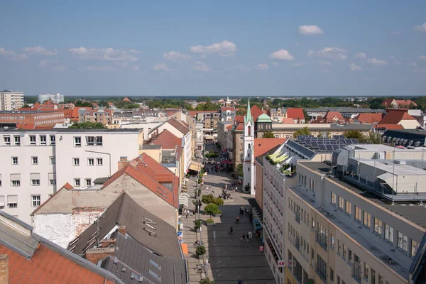 Luftaufnahme Einer Alten Gemütlichen Stadt Namens Cottbus Deutschland — Stockfoto