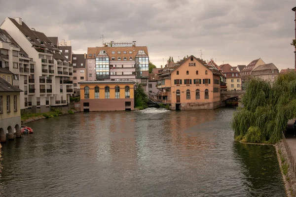 Чудовий Вигляд Страсбурга Франція Похмурий День — стокове фото