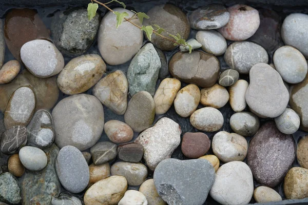 Närbild Bild Bild Floden Småsten Rinnande Vatten Perfekt För Bakgrund — Stockfoto