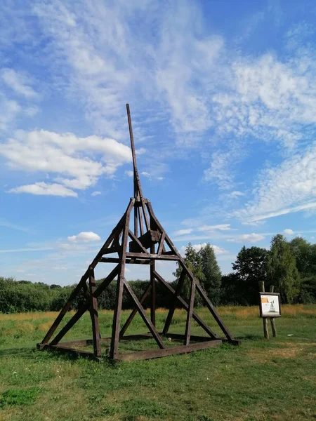 Wenecja Poland Aug 2020 Висока Дерев Яна Стара Середньовічна Експозиція — стокове фото