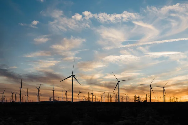 Una Hermosa Toma Molinos Viento Mojave California — Foto de Stock