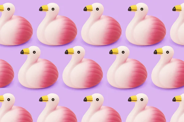 Piękny Minimalistyczny Wzór Gumowego Flaminga — Zdjęcie stockowe