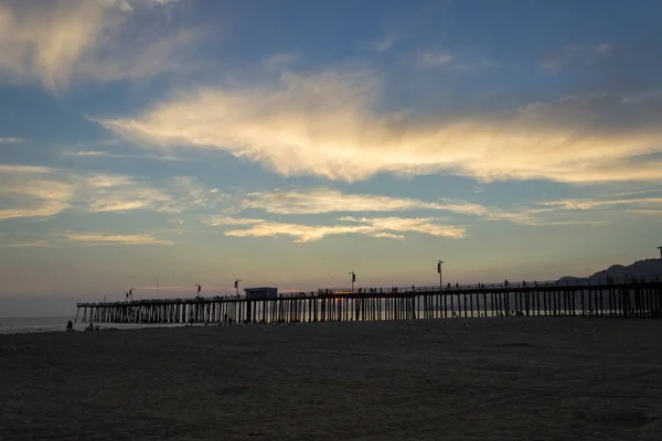 Egy Lenyűgöző Felvétel Pismo Beach Naplementekor Található Kaliforniában Usa — Stock Fotó