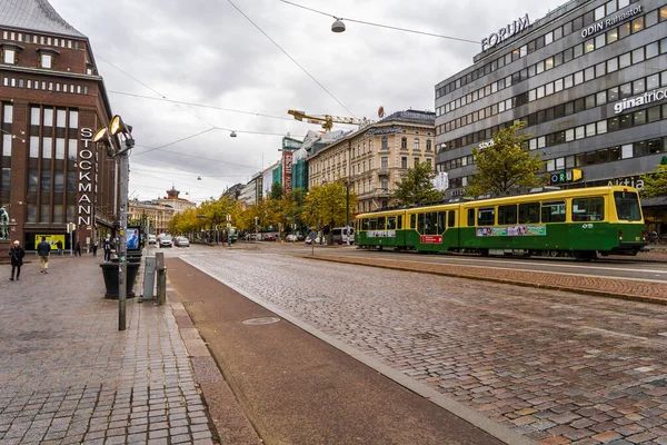 Helsinki Φινλανδία Οκτ 2018 Κεντρικός Δρόμος Στο Ελσίνκι Είναι Ένας — Φωτογραφία Αρχείου