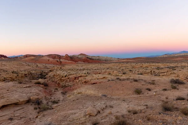 Coucher Soleil Incroyablement Beau Sur Une Vallée Feu Nevada — Photo