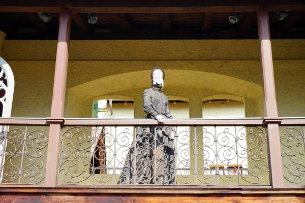 Merano Italy Aug 2020 Princess Elisabeth Statue Wearing Face Protection — 스톡 사진