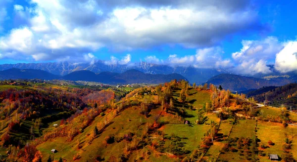 Vacker Bild Ett Landskap Med Bucegi Bergen Hösten — Stockfoto