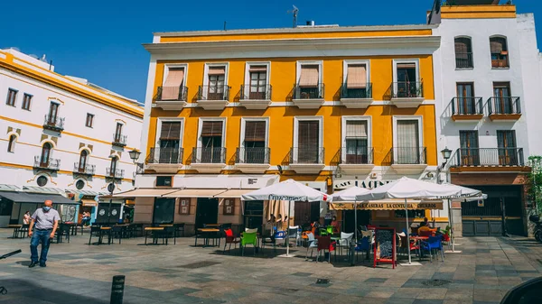 Seville Espanha Jul 2020 Ruas Centro Cidade Com Mais Graus — Fotografia de Stock