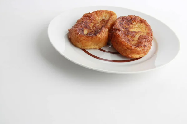 Close Torrijas Sobremesa Típica Espanhola Que Comido Para Páscoa — Fotografia de Stock