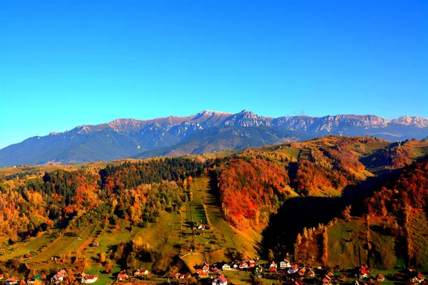 Vacker Bild Ett Landskap Med Bucegi Bergen Hösten — Stockfoto