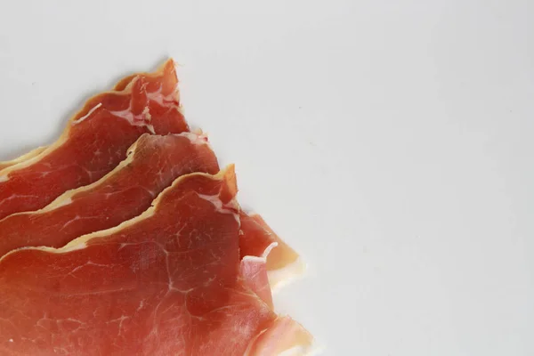 Thin Slices Serrano Ham — Stock Photo, Image