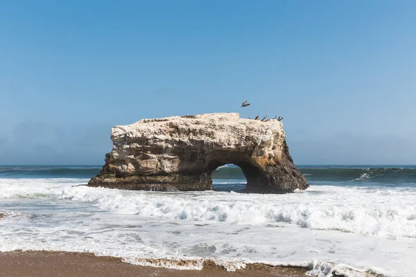 Une Vue Imprenable Sur Pont Naturel State Beach Santa Cruz — Photo