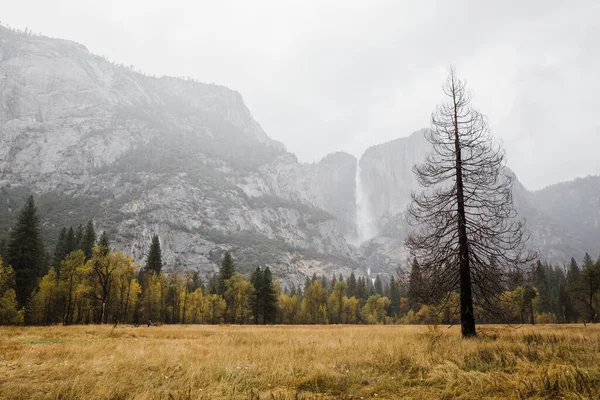Une Vue Ensemble Imprenable Paysage Montagneux Dans Parc National Yosemite — Photo