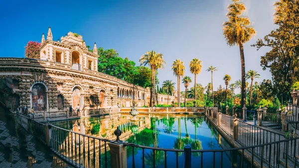 Sevilha Spagna Lug 2020 Splendidi Giardini Royal Alcazar Real Alcazar — Foto Stock