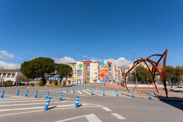 Plasencia Espagne Mars 2018 Divers Graffitis Sculptures Fer Différentes Vues — Photo
