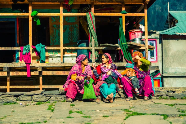 Village Malana India Abr 2016 Pueblo Malana Gente Las Celebraciones —  Fotos de Stock