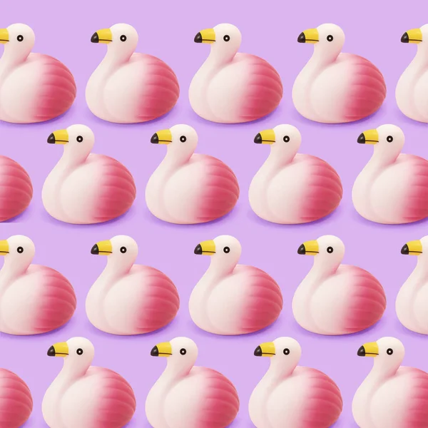 Piękny Minimalistyczny Wzór Gumowego Flaminga — Zdjęcie stockowe