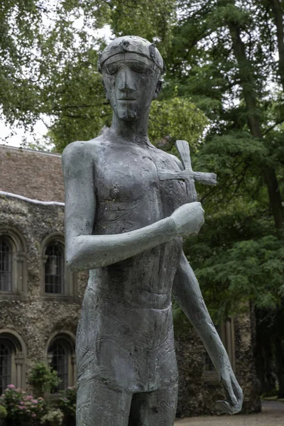 Bury Edmunds Regno Unito Agosto 2020 Una Statua Bronzo Del — Foto Stock