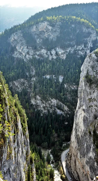 Uma Vista Aérea Vertical Bicaz Gorges Roménia — Fotografia de Stock