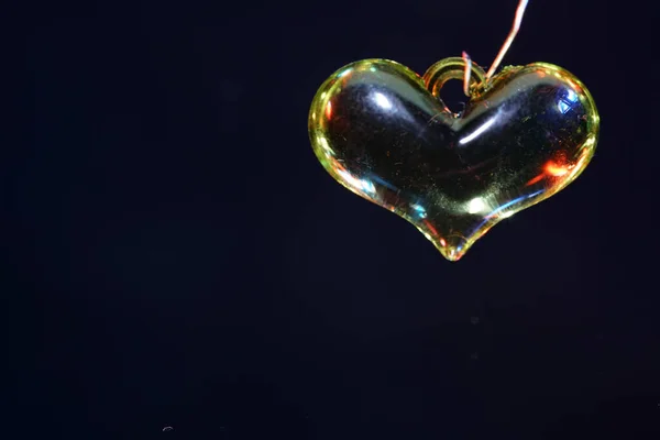 Närbild Den Hjärtformade Gula Pärlan — Stockfoto