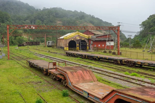 Eine Nahaufnahme Der Eisenbahn Sao Paulo Brasilien — Stockfoto