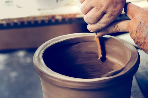 Närbild Bild Processen Keramik — Stockfoto