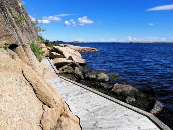 Krásný Snímek Moře Pořízený Pláže Gjeving Norsko — Stock fotografie