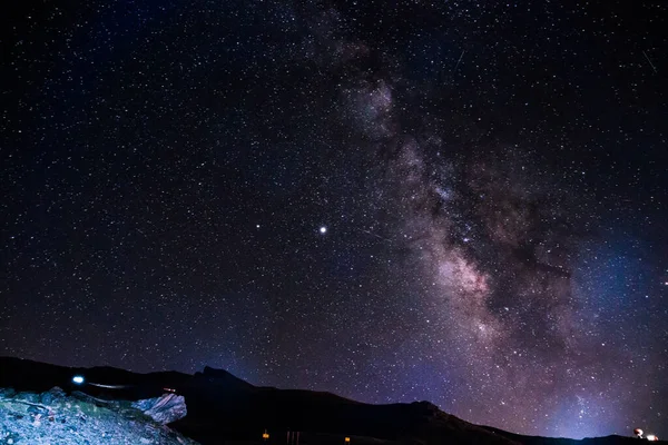 Las Estrellas Brillando Cielo Por Noche Ideal Para Fondos Pantalla —  Fotos de Stock