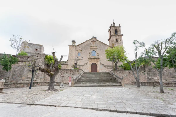 Valencia Alcantara Hiszpania Kwiecień 2019 Widok Kościół Walencji Alcantara — Zdjęcie stockowe