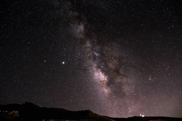 Les Étoiles Brillent Dans Ciel Nuit Idéal Pour Les Fonds — Photo