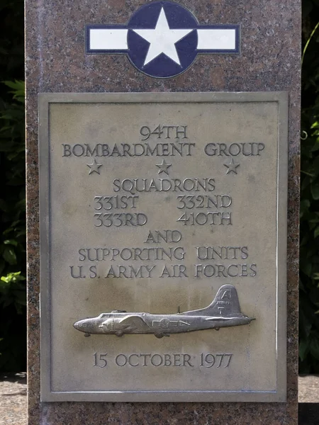Bury Edmunds Reino Unido Ago 2020 94Th Bombardment Group Placa — Fotografia de Stock