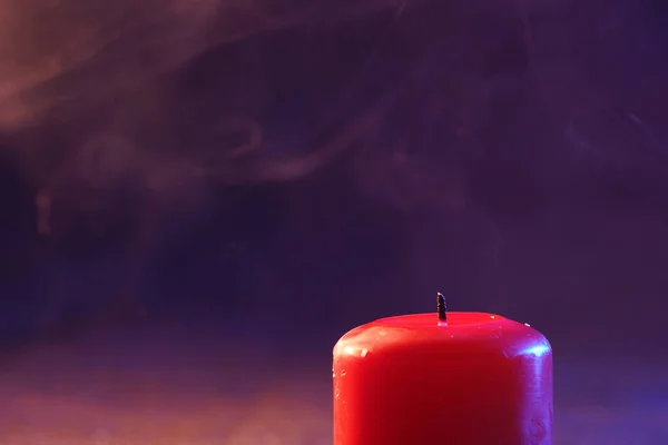 Candle Purple Smoke Air Great Wallpapers — Stock Photo, Image