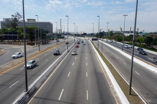 Een Hoge Hoek Opname Van Een Straat Sao Paulo Brazilië — Stockfoto