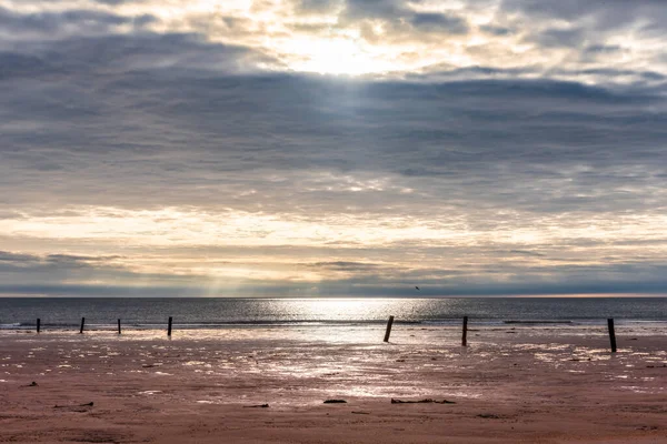 Piękny Wschód Słońca Zatoce Bellhaven Szkocja — Zdjęcie stockowe