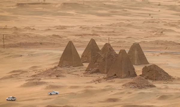 Ovanifrån Pyramiderna Karima Nära Nuri Sudan Afrika — Stockfoto