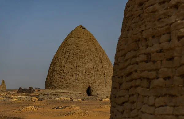 Tombs Old Dongola Cemetery Tombs North Sudanese Desert Africa — Stock Photo, Image