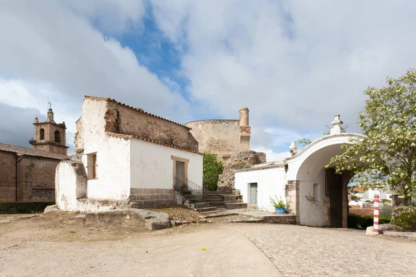 Valencia Alcantara Spain Apr 2019 Вид Церкву Валенсії Алькантара — стокове фото