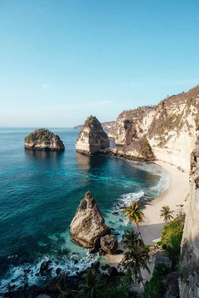 Bellissima Spiaggia Diamante Nell Isola Penida Bali Indonesia — Foto Stock