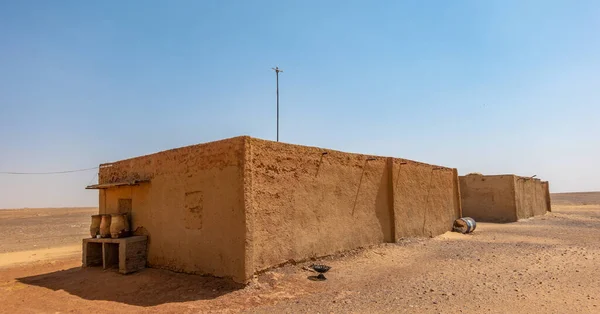 苏丹沙漠中一个努比亚村庄的房子 — 图库照片
