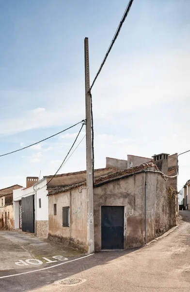 Escurial Spanien Jan 2020 Blick Auf Stadt Straße Häuser Und — Stockfoto