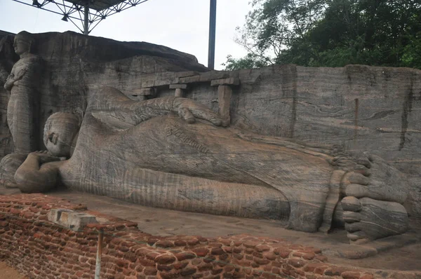 Las Hermosas Estatuas Antigua Ciudad Polonnaruwa Sri Lanka —  Fotos de Stock