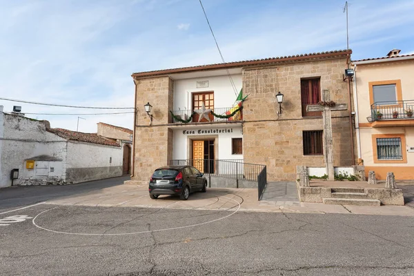 Escurial España Ene 2020 Vista Ciudad Calle Casas Edificios Escurial — Foto de Stock