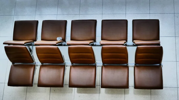 High Angle Shot Beautiful Set Ten Chairs — Stock Photo, Image