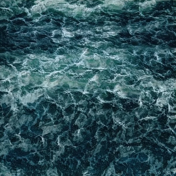 Красива Акварельна Картина Океанічної Води Відтінках Синього — стокове фото