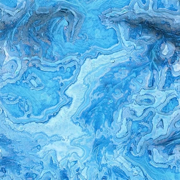 Une Belle Peinture Aquarelle Eau Mer Dans Les Tons Bleu — Photo