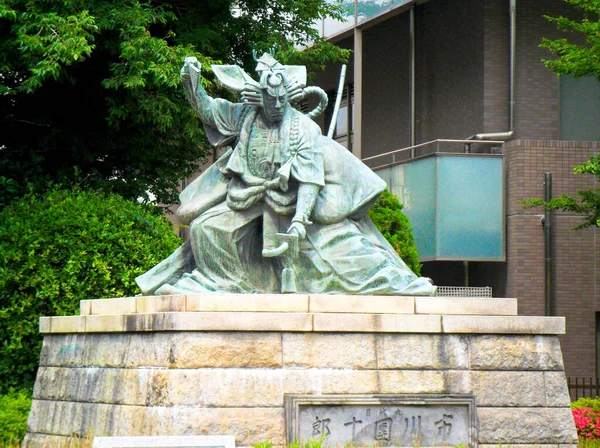 Primo Piano Della Statua Samurai Giappone — Foto Stock